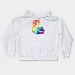 Alice we mad here rainbow Kids Hoodie